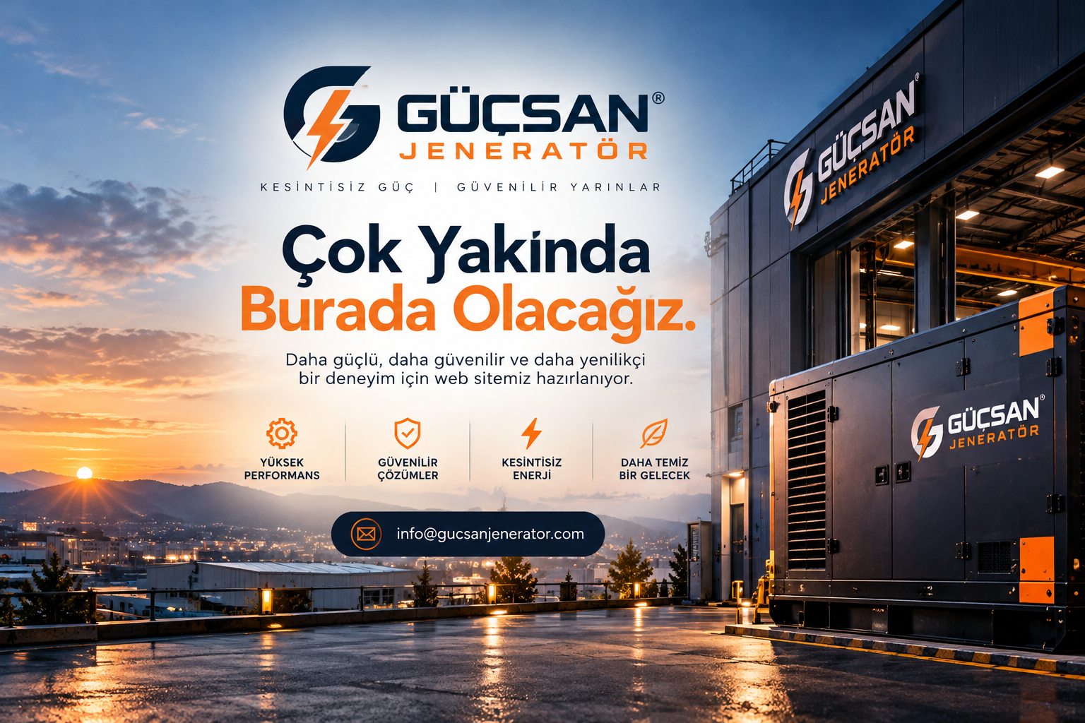 Güçsan Jeneratör için endüstriyel tesis, jeneratör ve çok yakında tasarımı
